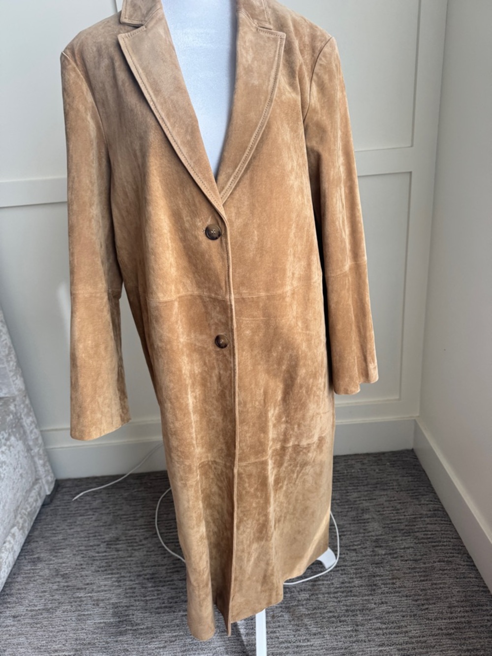 Zara Leather Collection Suede Coat in Tan - Picture 2 of 12